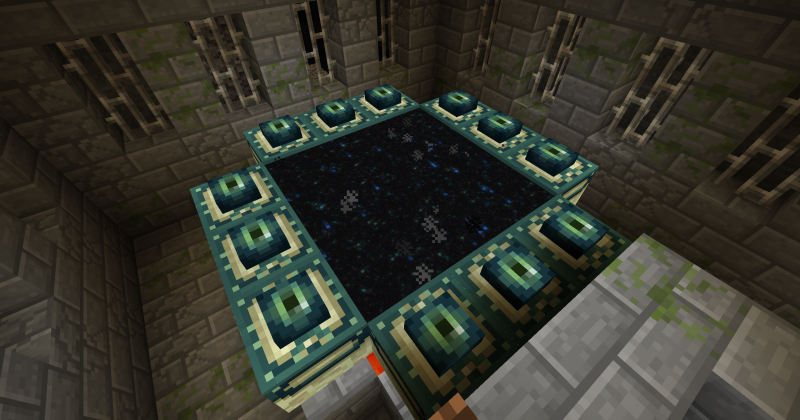 An End Portal in a Stronghold